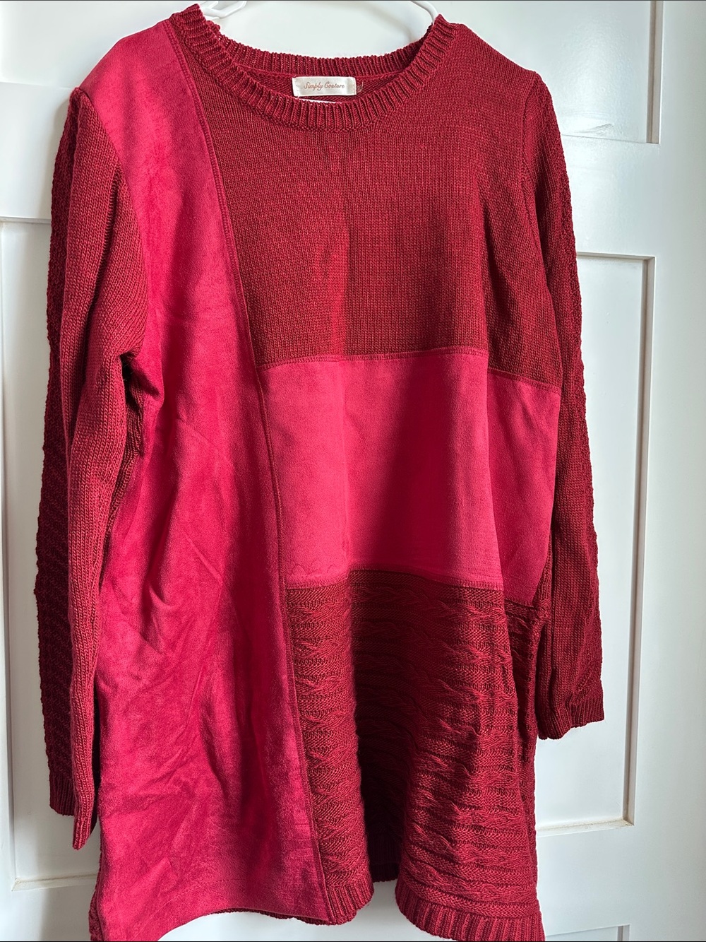 Simply Couture XL Long Maroon Sweater